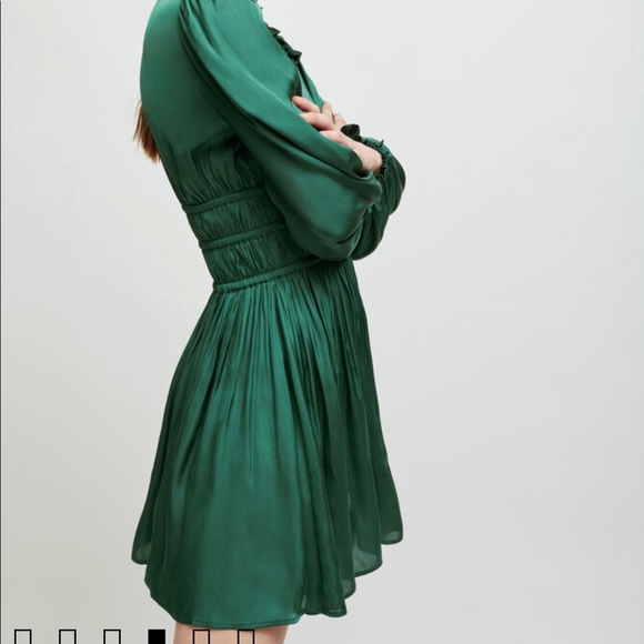 Maje green satin dress size 38 (us 6) - Picture 5 of 5
